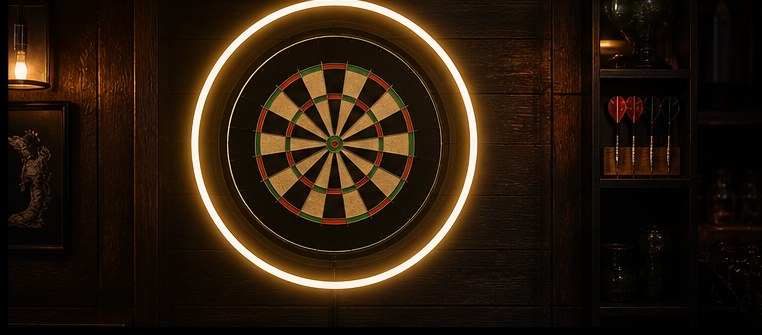 Anneau lumineux pour cible de fléchettes